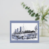 ヴィンテージ海ライナーSSブルディガラアットボルドー ポストカード (スタンド正面)