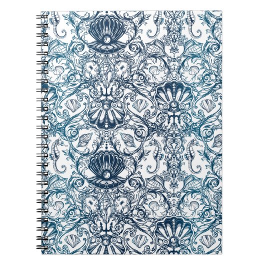 ヴィンテージ海上パターン ノートブック (正面)