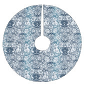 ヴィンテージ海上パターン ブラッシュドポリエステルツリースカート (正面)