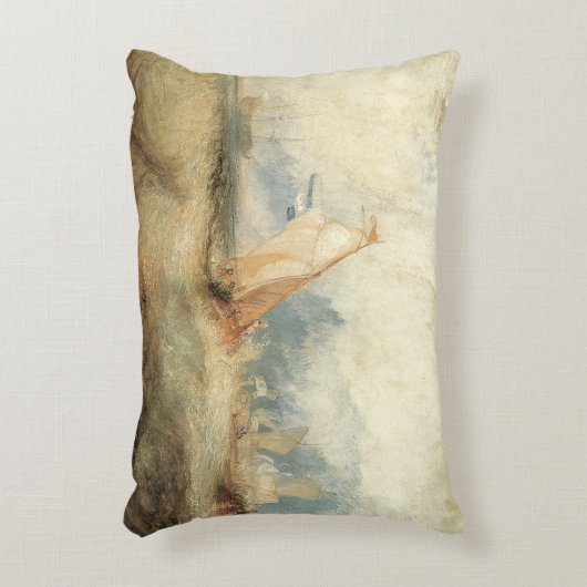 ヴィンテージ海事船シースケープバイジョセフターナー アクセントクッション (正面(垂直))