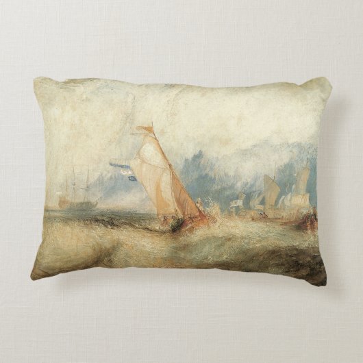 ヴィンテージ海事船シースケープバイジョセフターナー アクセントクッション (裏面)