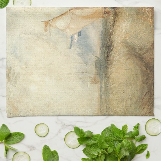 ヴィンテージ海事船シースケープバイジョセフターナー キッチンタオル (折り畳み)