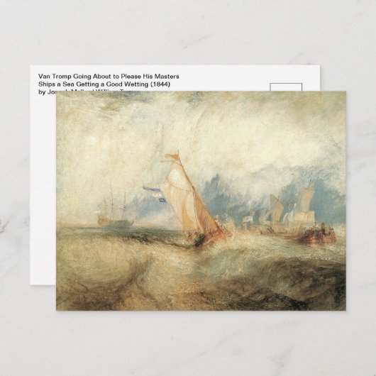 ヴィンテージ海事船シースケープバイジョセフターナー ポストカード (正面/裏面)