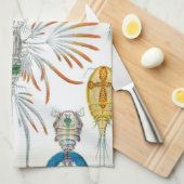 ヴィンテージ海動物、Copepoda by Ernst Haeckel キッチンタオル (四つ折り)