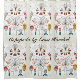 ヴィンテージ海動物、Copepoda by Ernst Haeckel シャワーカーテン