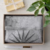 ヴィンテージ海図コンパス、レトロな古い地図 薄葉紙 (ギフト)