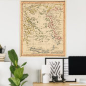 ヴィンテージ海図（1835年） ポスター (ホームオフィス)
