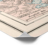 ヴィンテージ海地中海のの地図（1891年） ポスター (角)