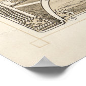 ヴィンテージ海島市地図NJ (1885) ポスター (角)