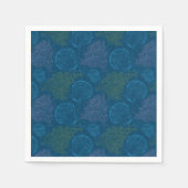 ヴィンテージ海模様 スタンダードカクテルナプキン (正面)