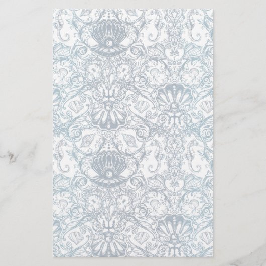 ヴィンテージ海洋パターン 便箋 (正面)