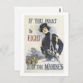 ヴィンテージ海洋募集ポスター ポストカード (正面/裏面)