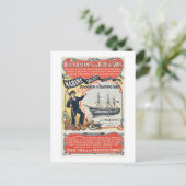 ヴィンテージ海洋学会の船員の募集 ポストカード (スタンド正面)