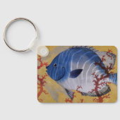 ヴィンテージ海洋海ライフトロピカルブルーフィッシュサンゴ キーホルダー (裏面)