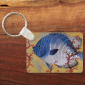 ヴィンテージ海洋海ライフトロピカルブルーフィッシュサンゴ キーホルダー (裏面)