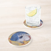 ヴィンテージ海洋海ライフトロピカルブルーフィッシュサンゴ コースター (側面)