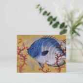 ヴィンテージ海洋海生物熱帯青魚サンゴ ポストカード (スタンド正面)