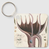 ヴィンテージ海洋生命動物傘イカ キーホルダー (正面)