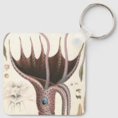 ヴィンテージ海洋生命動物傘イカ キーホルダー (裏面)