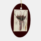 ヴィンテージ海洋生命動物傘イカ セラミックオーナメント (右)