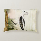 ヴィンテージ海洋生物ショアバード、アボケの鳥 アクセントクッション (裏面)