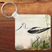 ヴィンテージ海洋生物ショアバード、アボケの鳥 キーホルダー (正面)