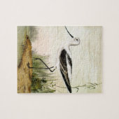 ヴィンテージ海洋生物ショアバード、アボケの鳥 ジグソーパズル (横)