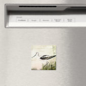 ヴィンテージ海洋生物ショアバード、アボケの鳥 マグネット (インサイチュ (食洗機))