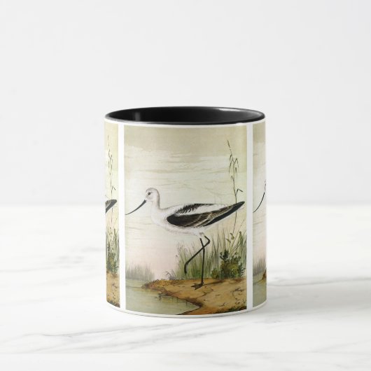 ヴィンテージ海洋生物ショアバード、アボケトバードマグ マグカップ (中央)