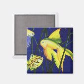 ヴィンテージ海洋生物ファンシー魚、水槽の金魚 マグネット (正面/裏面)