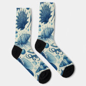 ヴィンテージ海洋生物動物パターン ソックス (右)