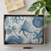 ヴィンテージ海洋生物動物パターン 薄葉紙 (ギフト)