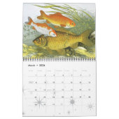 ヴィンテージ海洋生物・海海洋生物 カレンダー (3月 2026)