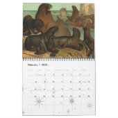 ヴィンテージ海洋生物・海海洋生物 カレンダー (2月 2026)