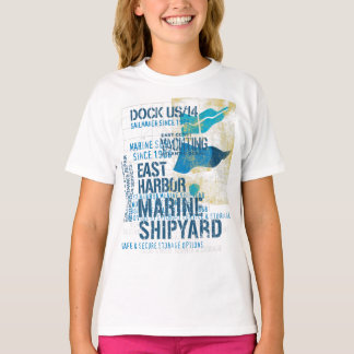ヴィンテージ海洋造船所 – イーストコーストヤッ航海のチ Tシャツ