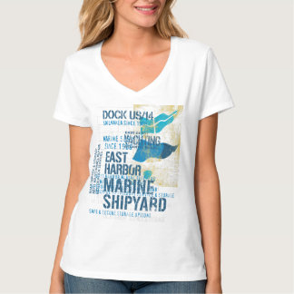ヴィンテージ海洋造船所 – イーストコーストヤッ航海のチ Tシャツ