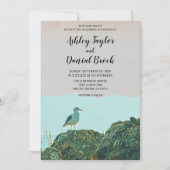 ヴィンテージ海海軍カモメ行先結婚式 招待状 (正面)