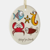 ヴィンテージ海獣オーナメントラウンド セラミックオーナメント (右)