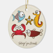 ヴィンテージ海獣オーナメントラウンド セラミックオーナメント (左)
