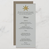 ヴィンテージ海獣ビーチ結婚式メニュー メニュー (正面/裏面)