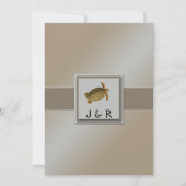 ヴィンテージ海獣ビーチ結婚式 招待状 (正面)