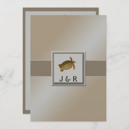 ヴィンテージ海獣ビーチ結婚式 招待状