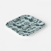 ヴィンテージ海獣模様 ペーパープレート (傾斜あり)