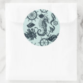 ヴィンテージ海獣模様 ラウンドシール (バッグ)