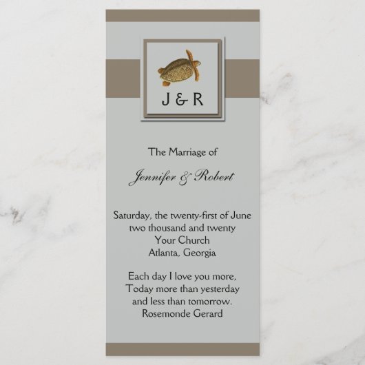 ヴィンテージ海獣結婚式 プログラム (正面)