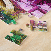 ヴィンテージ海王星カラフル泉 ジグソーパズル (側面)