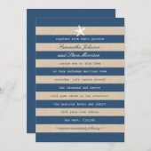 ヴィンテージ海結婚式招待状 招待状 (正面/裏面)