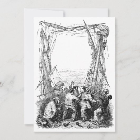 ヴィンテージ海賊と難破した海賊船 (正面)