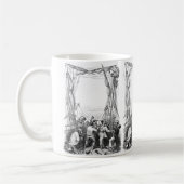 ヴィンテージ海賊と難破した海賊船 コーヒーマグカップ (左)