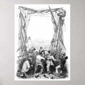 ヴィンテージ海賊と難破した海賊船 ポスター (正面)